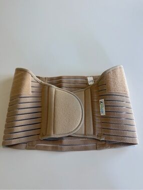 Beige/Tan Support Back Brace with Adjustable Velcro Closure Orthopedic Pregnancy